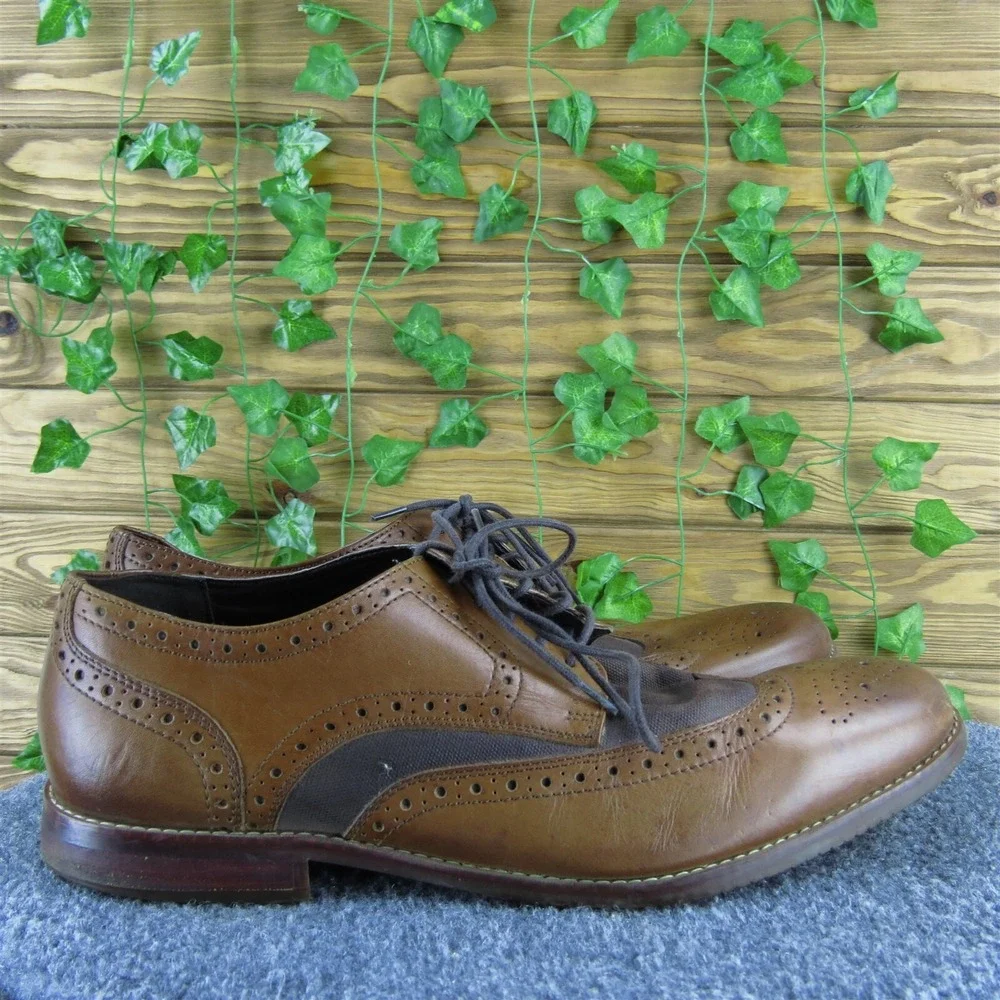 Rockport Men's Wingtip Derby Oxfords Brown Leather Size 13 Medium  Used 2025‎